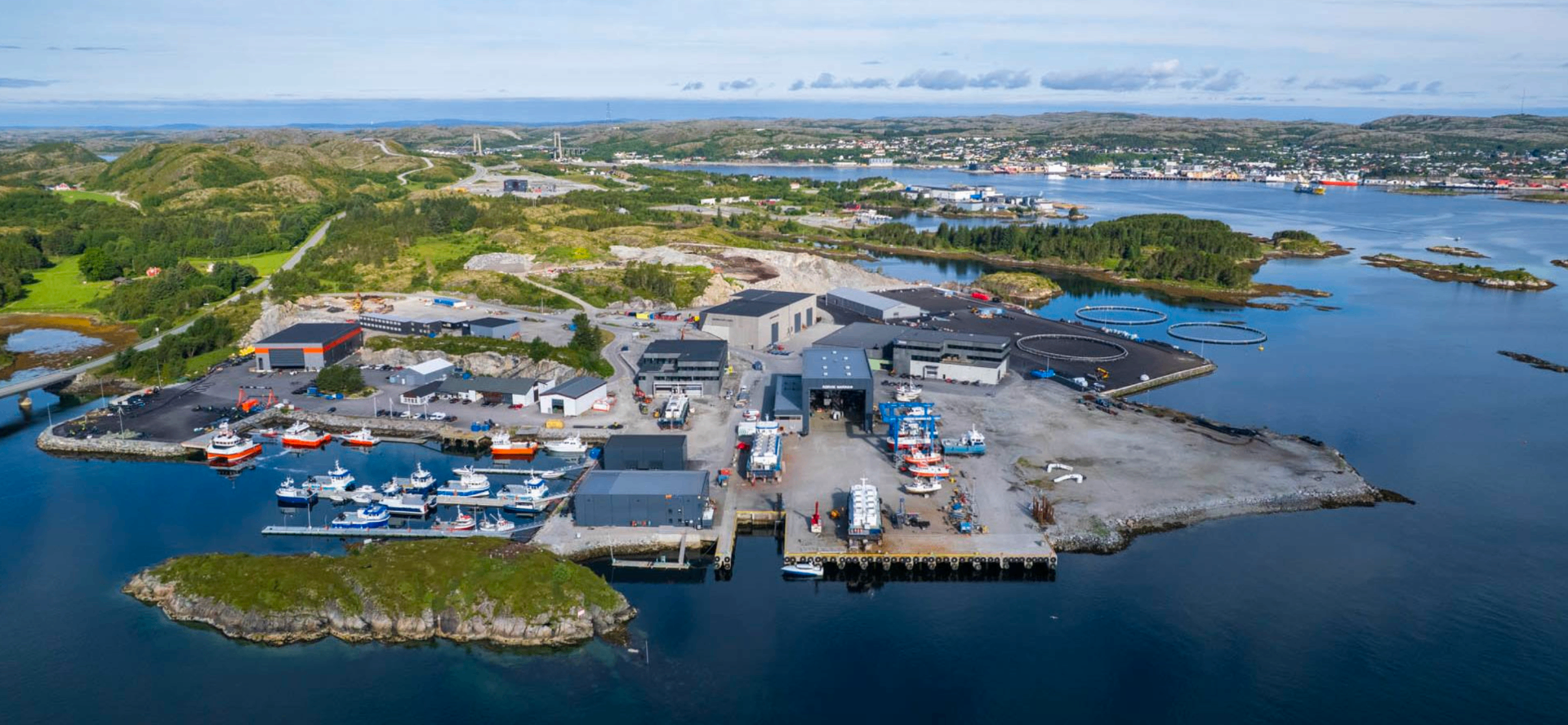 Flyfoto av Marøya næringsområde